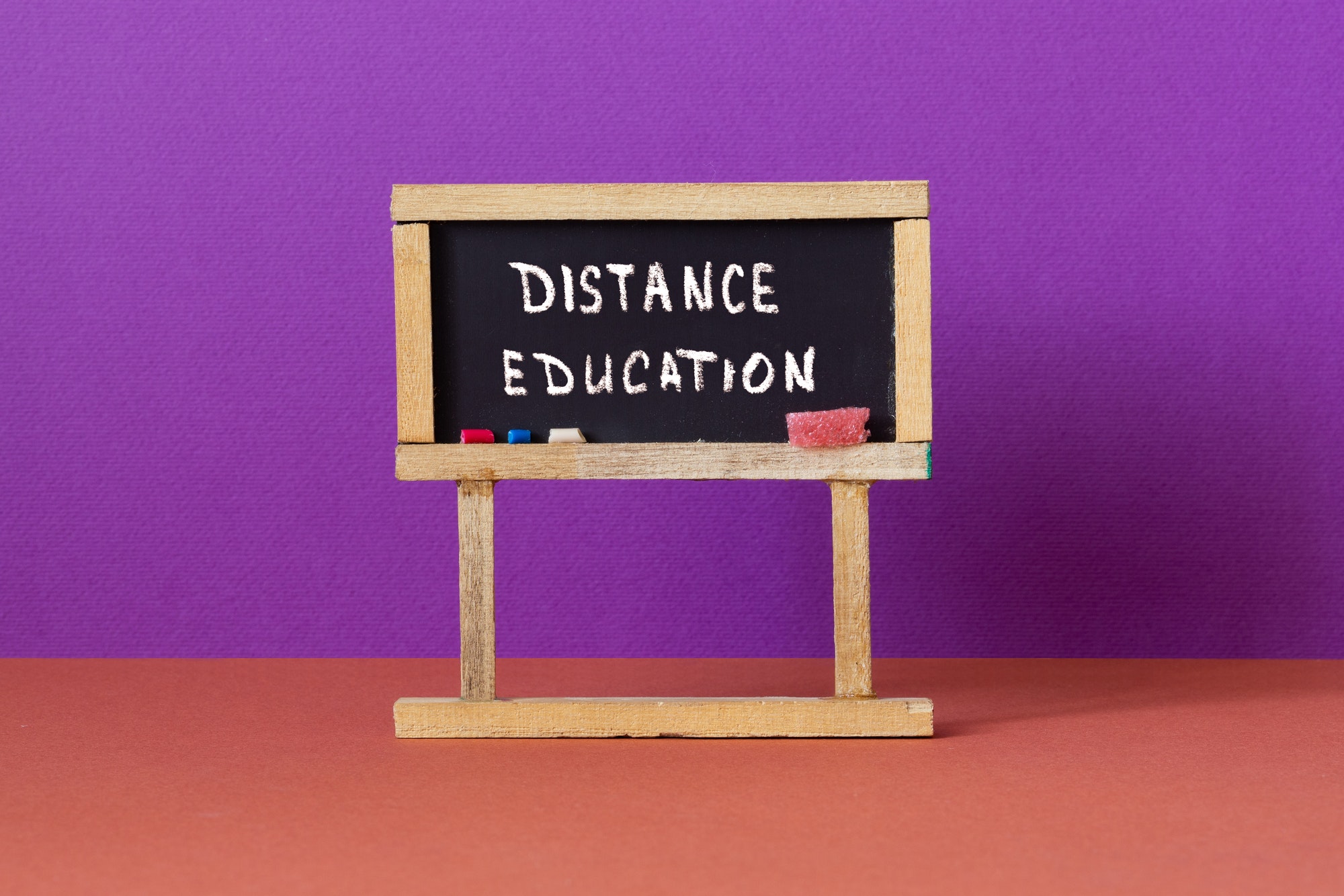 Distance education or homeschooling concept
